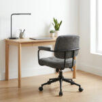 Office chair Leberta anthracite fabric 64x63.5x86-96cm - Слика 2