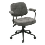 Office chair Leberta anthracite fabric 64x63.5x86-96cm