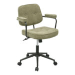 Office chair Leberta khaki fabric 64x63.5x86-96cm