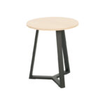 Side table Berton in natural color and black metal D45x52cm - Image 2