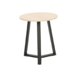 Side table Berton in natural color and black metal D45x52cm - Image 3