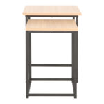Side tables Quano set 2 pieces in natural color and black metal - Image 4