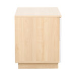Verena bedside table in natural with white color 48x40x48cm - Image 4