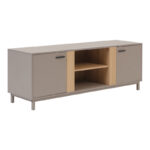 Tv stand Polenio taupe with natural color 150x40x53cm - Image 2