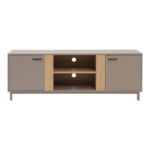 Tv stand Polenio taupe with natural color 150x40x53cm - Image 3