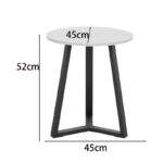 Side table Berton taupe and black metal D45x52cm - Слика 4
