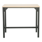Bar set of 5pieces Arzo in natural color with black metal 100x60x86cm - Image 6