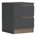 Bedside table Verena  anthracite-sonoma 40x40x50cm - Image 2