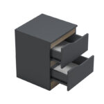 Bedside table Verena  anthracite-sonoma 40x40x50cm - Image 3
