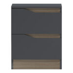 Bedside table Verena  anthracite-sonoma 40x40x50cm - Image 4