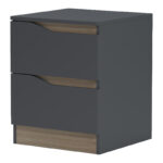 Bedside table Verena  anthracite-sonoma 40x40x50cm - Image 5