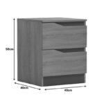 Bedside table Verena  sonoma 40x40x50cm - Слика 6