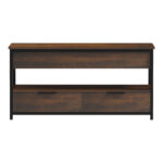 Coffee table Lumio brown rustic-black metal 100x50x48-53cm - Слика 6