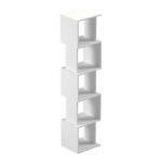 Cubik white bookcase 35x30x161cm - Слика 5