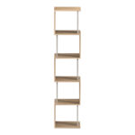 Cubik sonoma with grey beige marble look bookcase 35x30x161cm - Слика 3