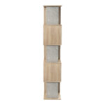 Cubik sonoma with grey beige marble look bookcase 35x30x161cm - Слика 6