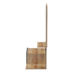 Miranda entrance furniture with mirror in oak-anthracite shade 60x30x89.5cm - Image 6