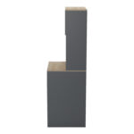 Laundry furniture Chaxe anthracite-sonoma 65x32.5x183.6cm - Image 6