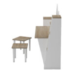 Children's desk with stool Dualto sonoma-white 180x30x93.6cm - Image 5