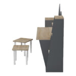 Children's desk with stool Dualto sonoma-anthracite 180x30x93.6cm - Image 5