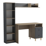 Office unit Kontor sonoma-anthacite 160x50x158.2cm - Слика 2