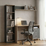 Office unit Kontor sonoma-anthacite 160x50x158.2cm