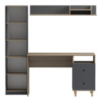 Office unit Kontor sonoma-anthacite 160x50x158.2cm - Слика 3