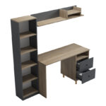 Office unit Kontor sonoma-anthacite 160x50x158.2cm - Слика 5