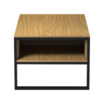 Bendon coffee table light walnut - black metal 100x60x44.5cm - Слика 5