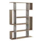 Mito sonoma-beige marble look bookcase 108.5x25x161cm - Слика 2
