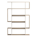 Mito sonoma-beige marble look bookcase 108.5x25x161cm - Слика 3