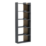 Corpus bookcase anthracite-sonoma 61x22x162cm - Image 2