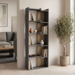 Corpus bookcase anthracite-sonoma 61x22x162cm