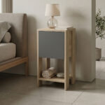 Bedside table Reppo sonoma-anthracite 30x30x55cm