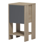 Bedside table Reppo sonoma-anthracite 30x30x55cm - Слика 5