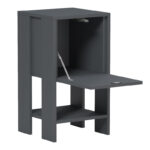 Bedside table Reppo anthracite  30x30x55cm - Слика 3