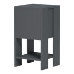 Bedside table Reppo anthracite  30x30x55cm - Слика 5