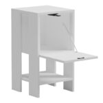 Bedside table Reppo white  30x30x55cm - Image 3