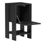 Bedside table Reppo black  30x30x55cm - Слика 3