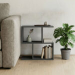 Wesmol side table-bookcase anthracite 50x20x50cm