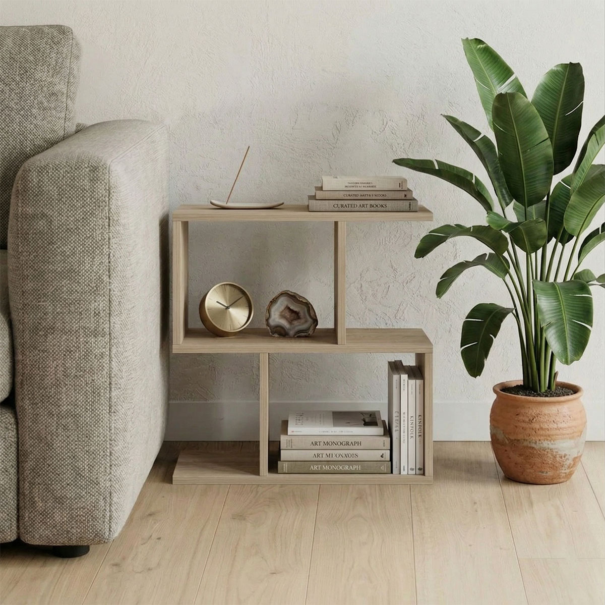 230-000230 Wesmol side table-bookcase sonoma 50x20x50cm - Слика 1