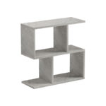 Wesmol side table-bookcase grey marble look 50x20x50cm - Image 2