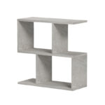 Wesmol side table-bookcase grey marble look 50x20x50cm - Image 4