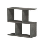 Wesmol side table-bookcase anthracite marble look 50x20x50cm - Image 4