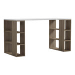 Office desk Praga sonoma-white 140x60x75cm - Слика 2