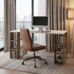 Office desk Praga sonoma-white 140x60x75cm