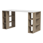 Office desk Praga sonoma-white 140x60x75cm - Слика 4