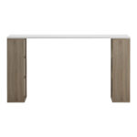 Office desk Praga sonoma-white 140x60x75cm - Слика 6