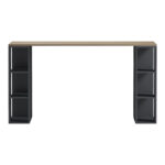 Office desk Praga anthracite-sonoma 140x60x75cm - Image 3