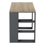 Office desk Praga anthracite-sonoma 140x60x75cm - Image 5